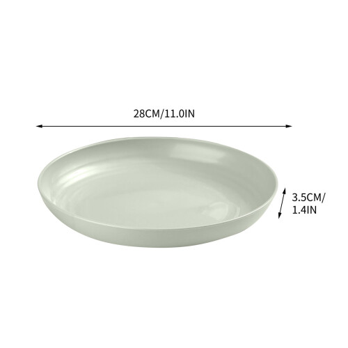 11-Inch Round Reusable Plastic Dinner Plates Nordic Green 1