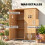 Outsunny Cobertizo de Madera Marrón 127.5 x 50 x 164 cm 8