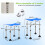 Homcom Silla para Ducha Azul 48.5 x 33 x 51.5 cm 3