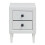 Set di 2 comodini retrò con 2 cassetti, colore bianco. 2