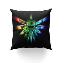 Sierkussensloop met Legend of Zelda-print, 18x18 inch.