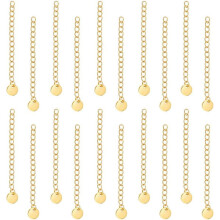 Golden Stainless Steel Curb Chain Extenders 57–60mm –