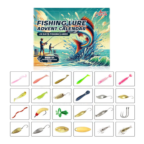 Calendrier de l'Avent de pêche 24 jours avec kit de pêche