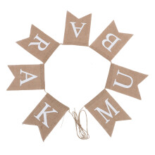 Linen Eid Mubarak Hanging Banner Set