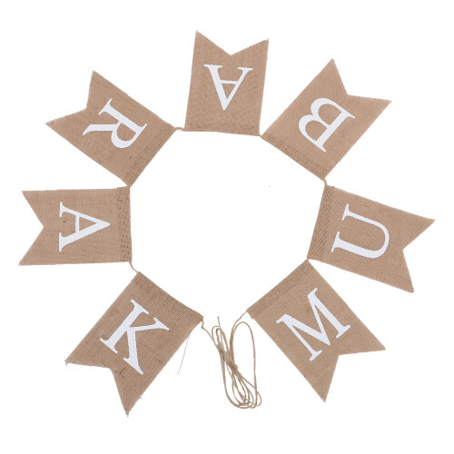 Linen Eid Mubarak Hanging Banner Set
