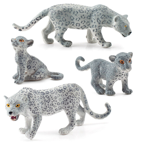 PVC Snow Leopard Animal Model Decorative-Littlesnowleopard 2