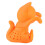 Cat-Shaped Silicone Tea Strainer for Mugs, Orange 3