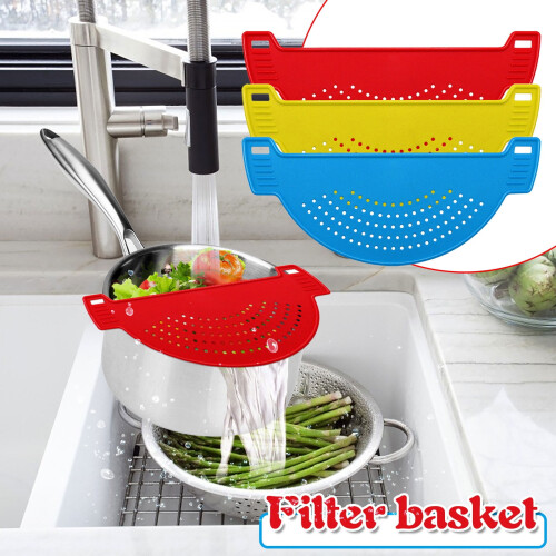 Silicone Clip-On Pasta Strainer 28.5 cm 2