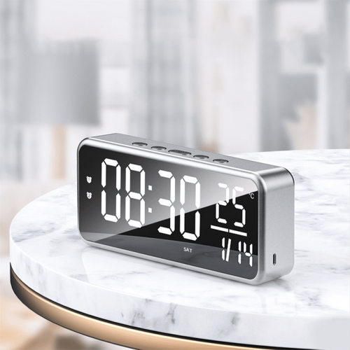 Smart LED Alarm Clock with Temperature Display Dark Grey 2