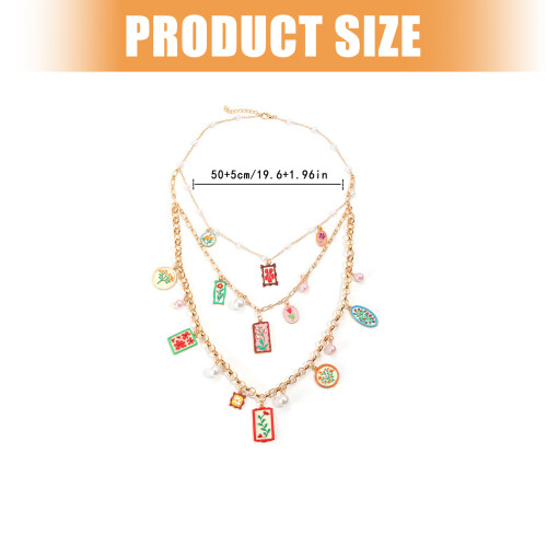 Collier superposé de Style vacances à la plage avec pendentif en 2