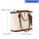 Mallettes d'ordinateur en polyester PU avec porte-gobelet-Blanc 4