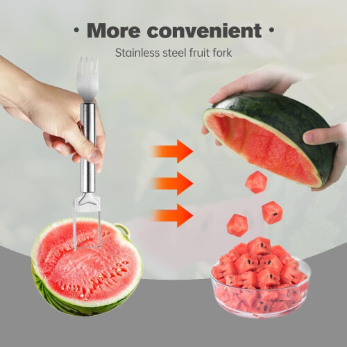 2-Piece Stainless Steel Watermelon Cutter Set 1
