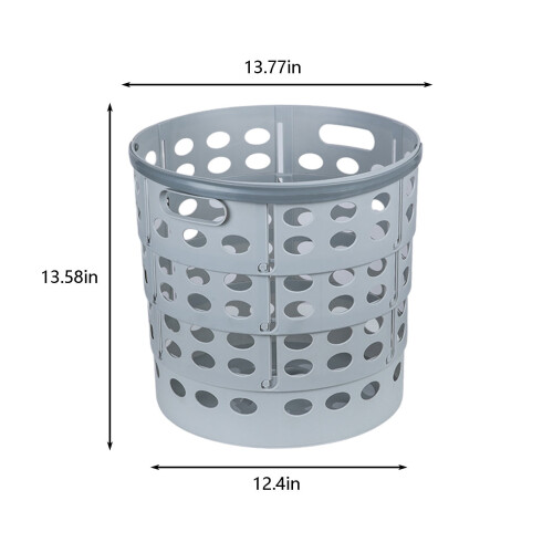 Panier à linge pliable avec poignée, en ABS, grande capacité 2