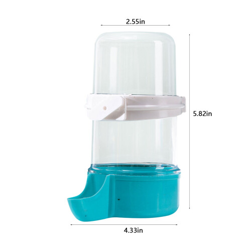 Plastic bird water feeder with clip for parrots, 1 piece 2