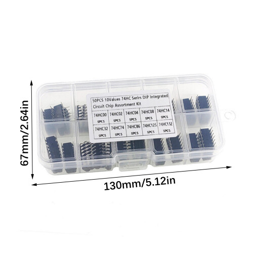 Kit de circuits intégrés DIP 74HC avec assortiment de puces DIP 2