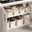 Kitchen Storage Cabinet with Wheels for Cookware and 3