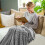 Beige Minky Throw Blanket 27x39 in Super Soft Microfiber 3