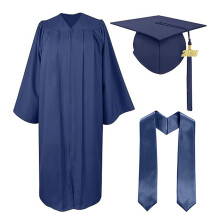 Graduation Gown and Caps Tassels Set 2026 for Highs-Navy blue L