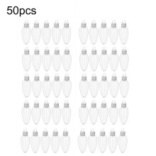 Clear Fillable Plastic Christmas Baubles, 50 pcs