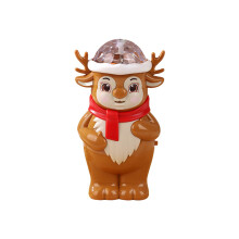 Moș Crăciun iluminat/Oameni de zăpadă/Elan, compatibil cu decorul de sărbători, lumină de noapte colorată cu muzică, cadou de Crăciun cu