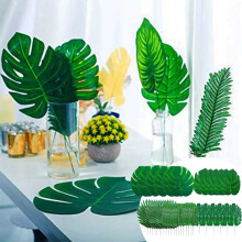Foglie di palma artificiali Monstera Tropical, 108 pezzi