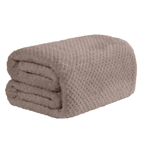 Nomeni Polyester Blanket – Pineapple Plaid & Coral