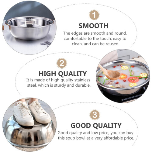 Stainless Steel Kitchen Bowl 27cm 2