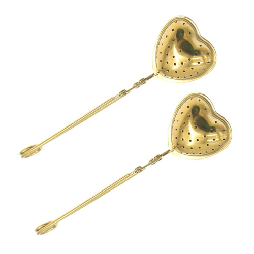 Heart-Shaped Stainless Steel Tea Infuser Filter (2 Pack)