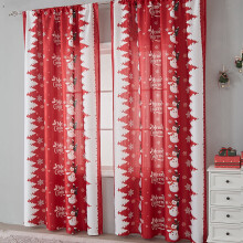 Quinlirra Christmas sheer curtains snowflake silver foil