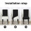 POWKOL Dining Chair Covers Black Stretch Slipcovers 4 Pack 5