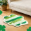 Seat Blanket Carpet Shape Green Throw Blanket 1 pc 5