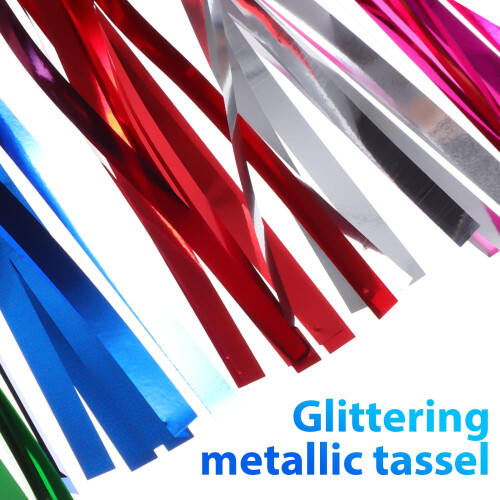 24-Pack Colourful Reusable Party Whistles with Tassels 2