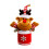 Caixa de presente de Natal com boneco de neve e orelhas de coelho (1 unidade) 2
