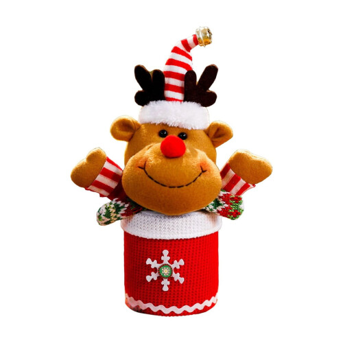 Caixa de presente de Natal com boneco de neve e orelhas de coelho (1 unidade) 1