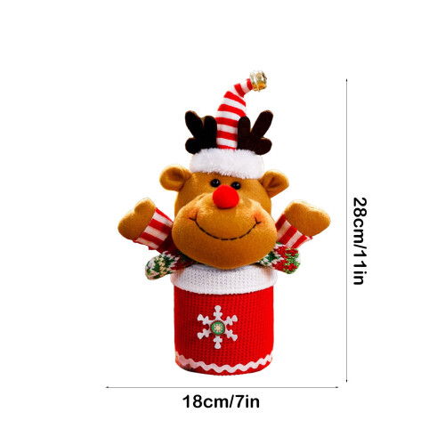 Caixa de presente de Natal com boneco de neve e orelhas de coelho (1 unidade) 2