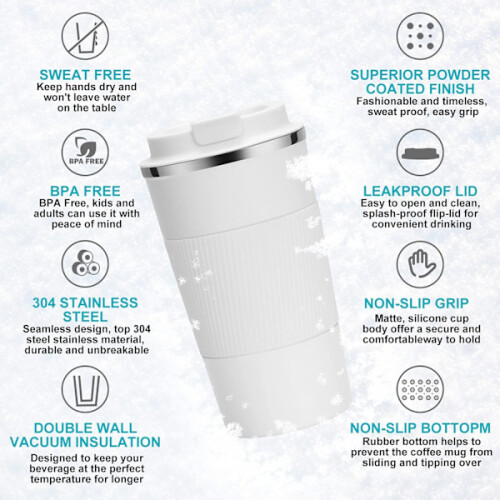 Stainless Steel Vacuum Coffee Mug 380ml 2