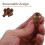 6 Wooden Blind Cord Knobs Brown 3x2x2cm 5