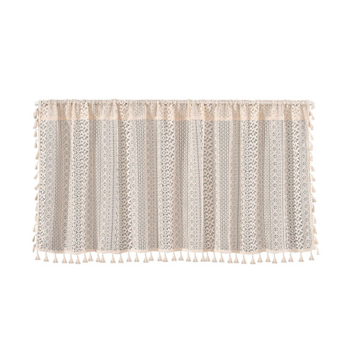 XiYing Valance Curtains Light Blocking Cotton Linen Blend 1
