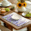 4er-Pack Lavendel-Tischsets mit Blumenmuster, 30 x 45 cm, Polyester 4