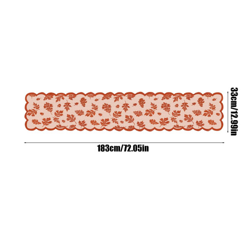 Autumn Maple Leaf Lace Table Flag 72x13 in 2