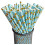 Gold-Printed Disposable Paper Straws – 100 Pack 2