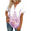 Women's Short Sleeve V-Neck  Blouses, Work Blouses,-Lavender L 3