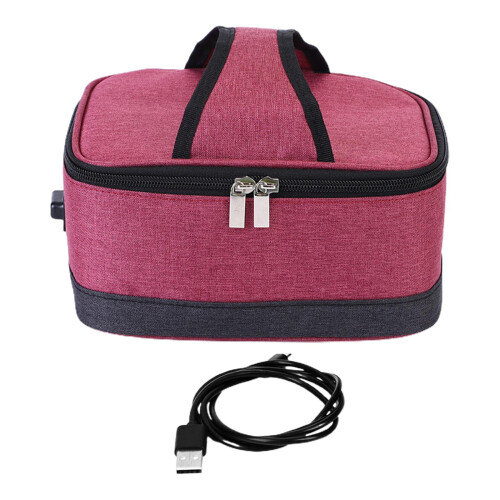 USB Food Warmer Thermal Bag Red 1 Pack 1