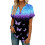 Women's Short Sleeve V-Neck  Blouses, Work Blouses,-Lavender L 7
