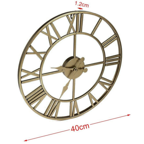 Copper Roman Openwork Silent Wall Clock 40cm 2