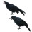 Realistic Crow Decoration Black Feathered Prop 2pcs 4