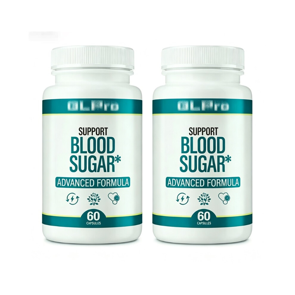 (2Pcs) Blood Sugar Support Advanced Formula Dietary Supplement, Natural Daily Wellness Formula for Metabolic Balance, 60 Capsules