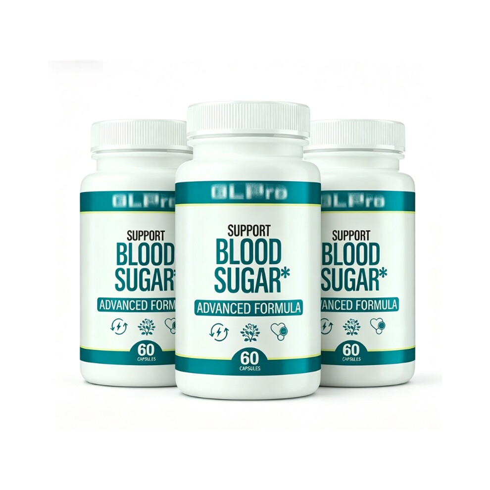 (3Pcs) Blood Sugar Support Advanced Formula Dietary Supplement, Natural Daily Wellness Formula for Metabolic Balance, 60 Capsules