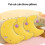 Coussin en peluche jaune floquée 50x50cm 2