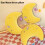 Coussin en peluche jaune floquée 50x50cm 3